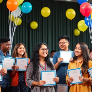 Students receiving the Alma Irene Aitch Scholarship