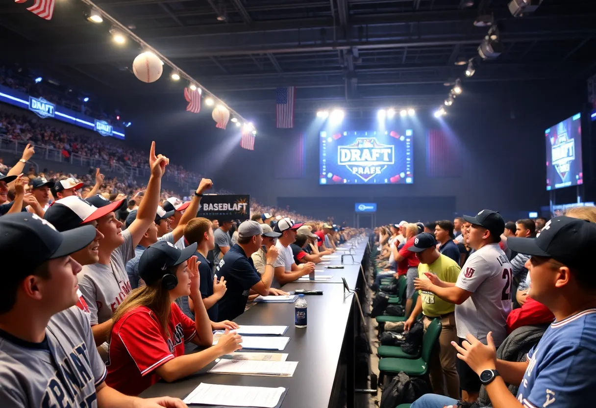 Excited fans at Baltimore Orioles MLB Draft event