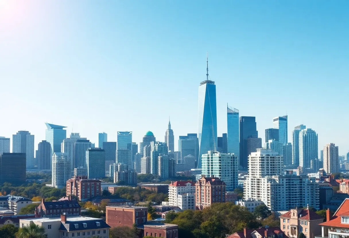 Visual representation of blockchain technology in real estate