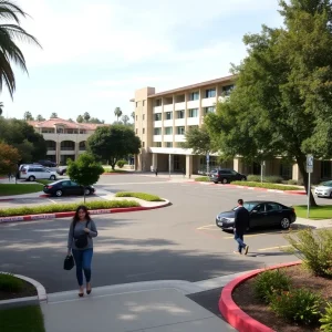 Cal State L.A. campus area emphasizing security concerns