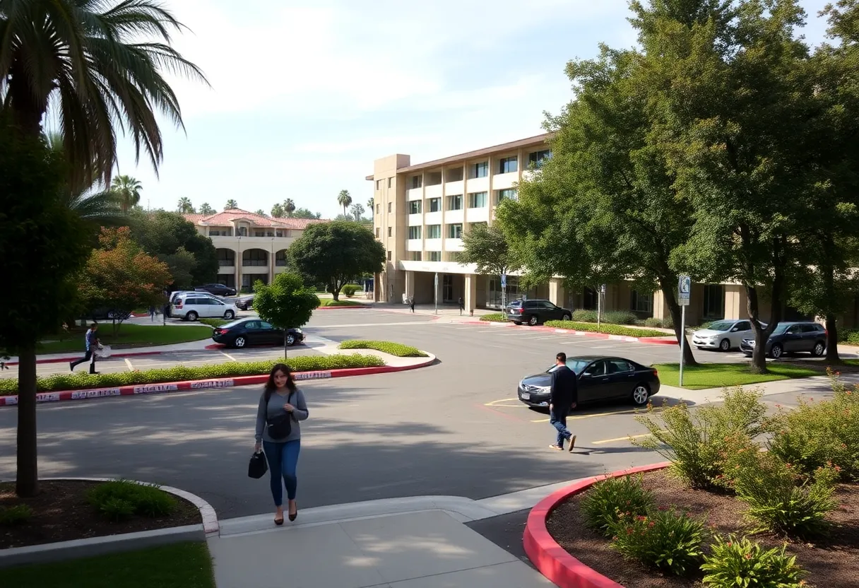 Cal State L.A. campus area emphasizing security concerns