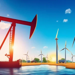 Visual representation of Chevron and Hess Corporation merger in energy sector