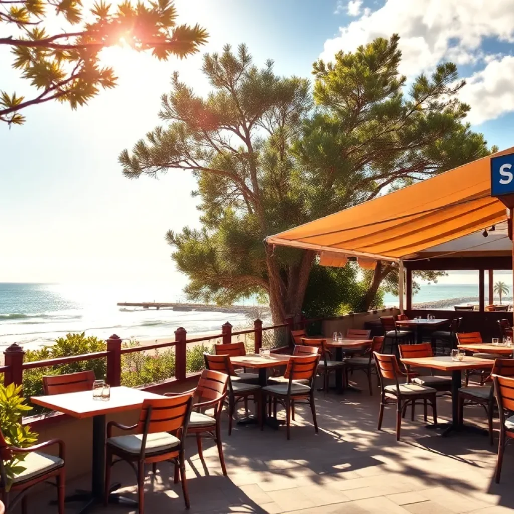 Outdoor seating area at Country Kitchen in Malibu