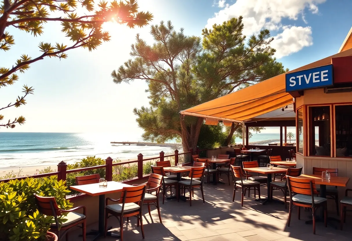 Outdoor seating area at Country Kitchen in Malibu