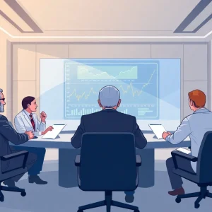 Central bank officials discussing interest rates