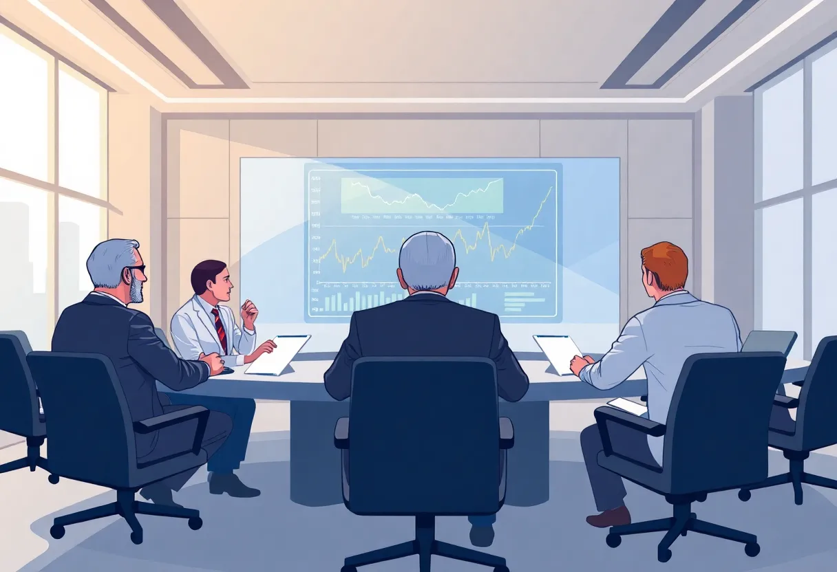 Central bank officials discussing interest rates