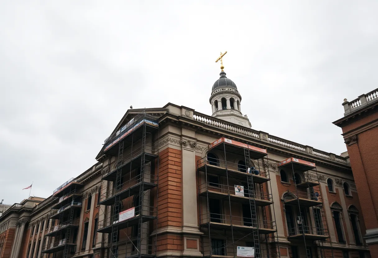 Ongoing renovation at the Federal Reserve headquarters