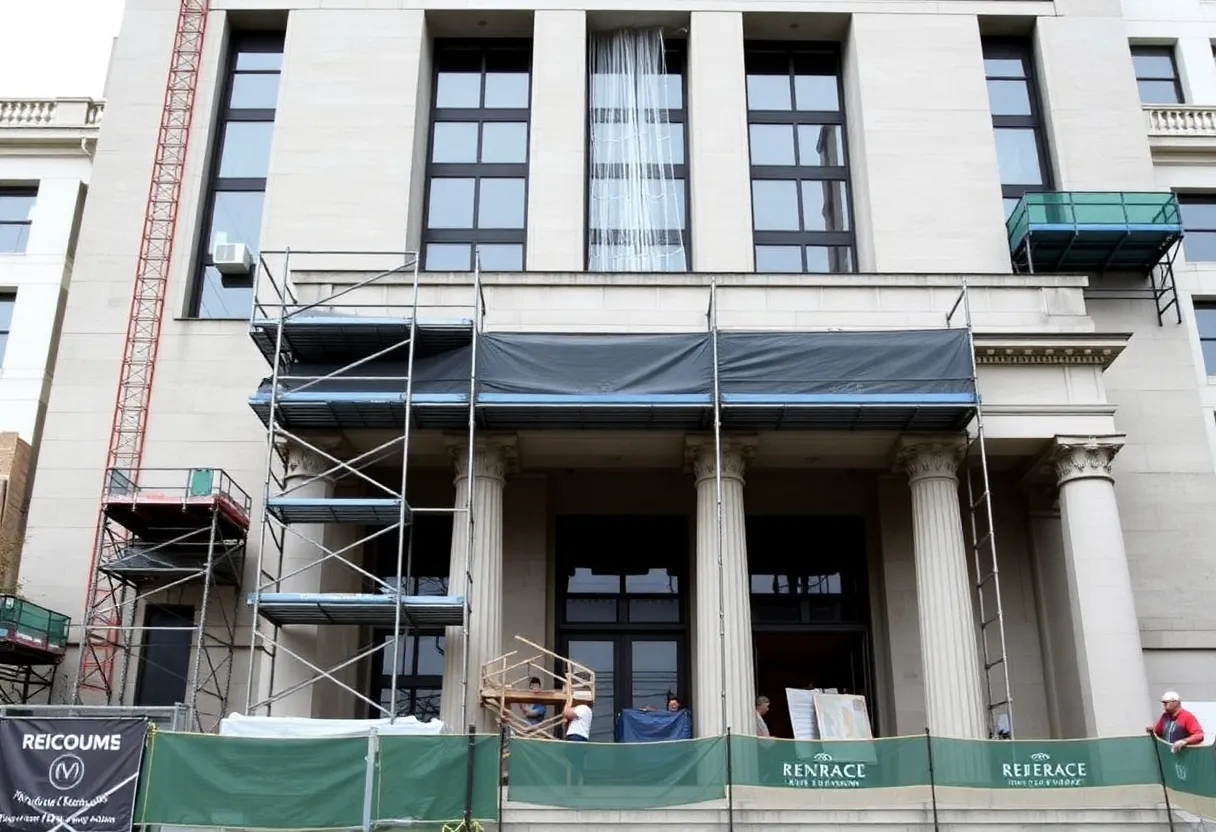 Renovation work on the Federal Reserve Board Building