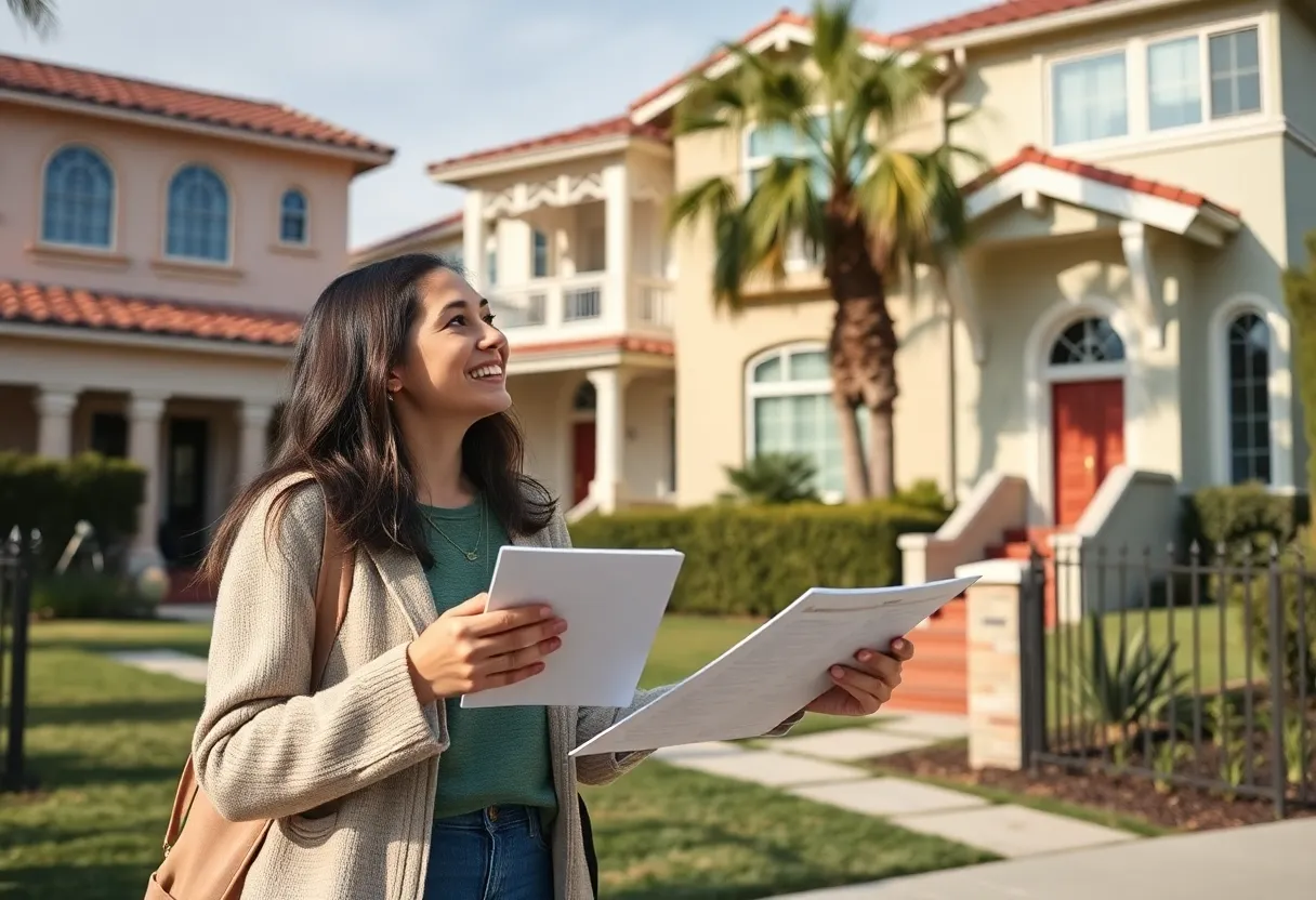 A first-time buyer walking through homes in Los Angeles, CA.