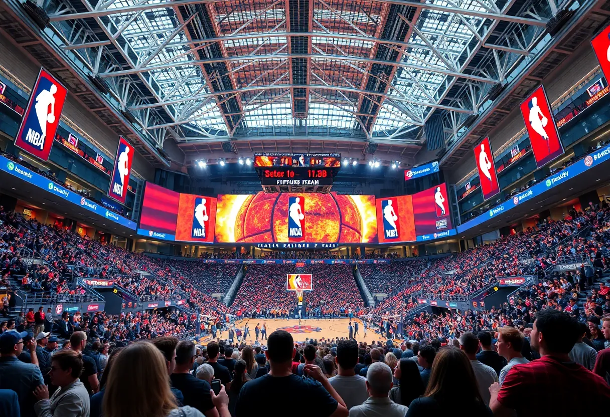 Concept design of a modern basketball arena for a future NBA team