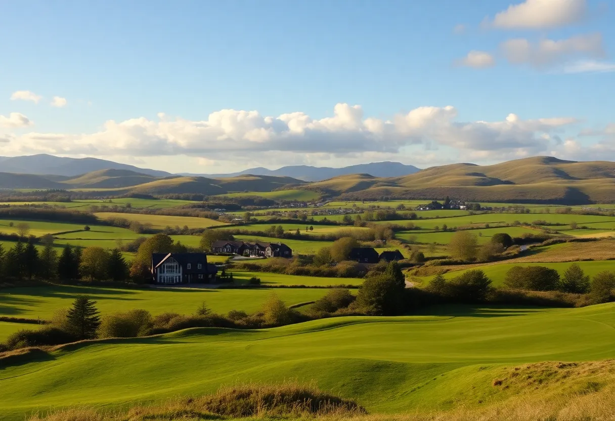 Scenic golf course in Scotland
