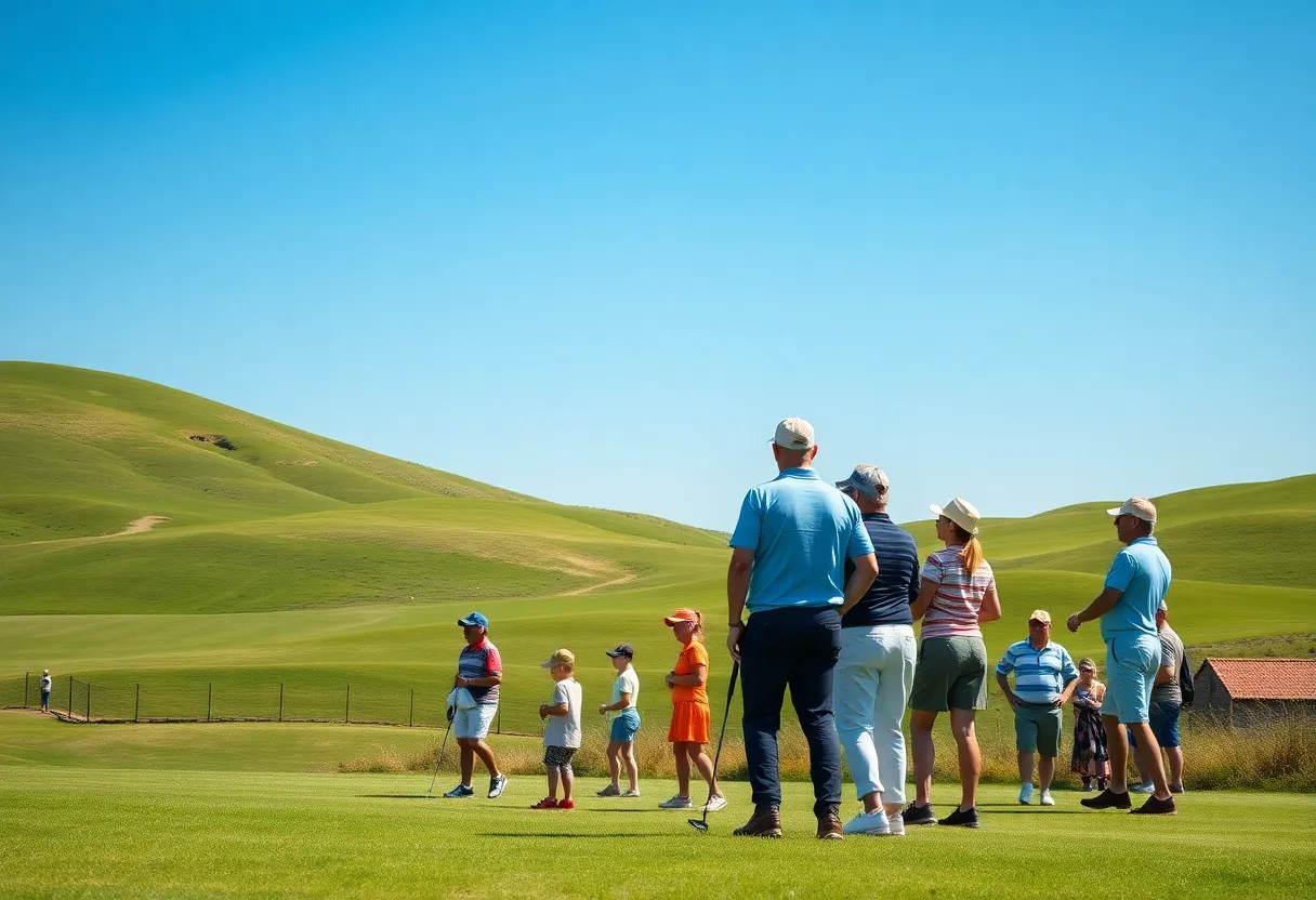 Participants enjoying a sunny day at Omni Mount Washington Resort golf course