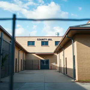 Exterior view of Graham County Jail with maintenance needs