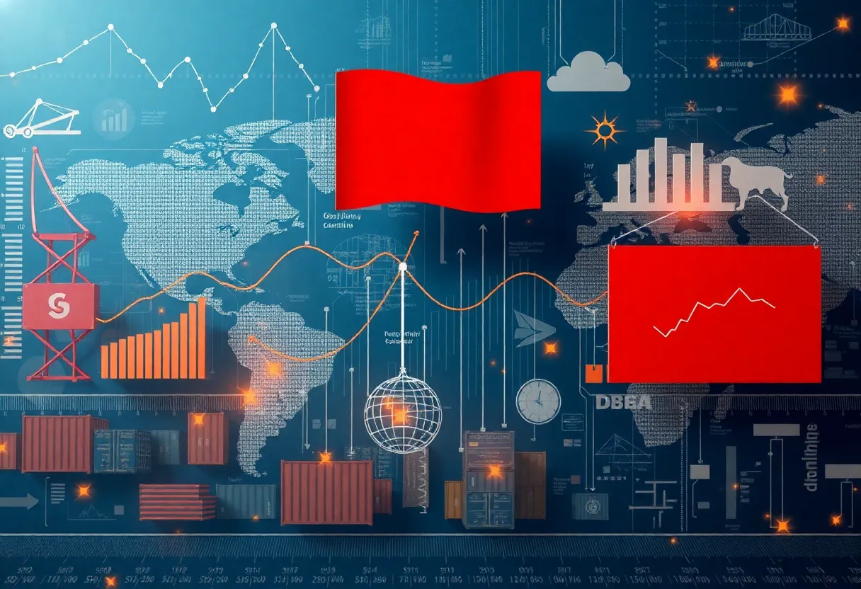 Abstract representation of international trade negotiations
