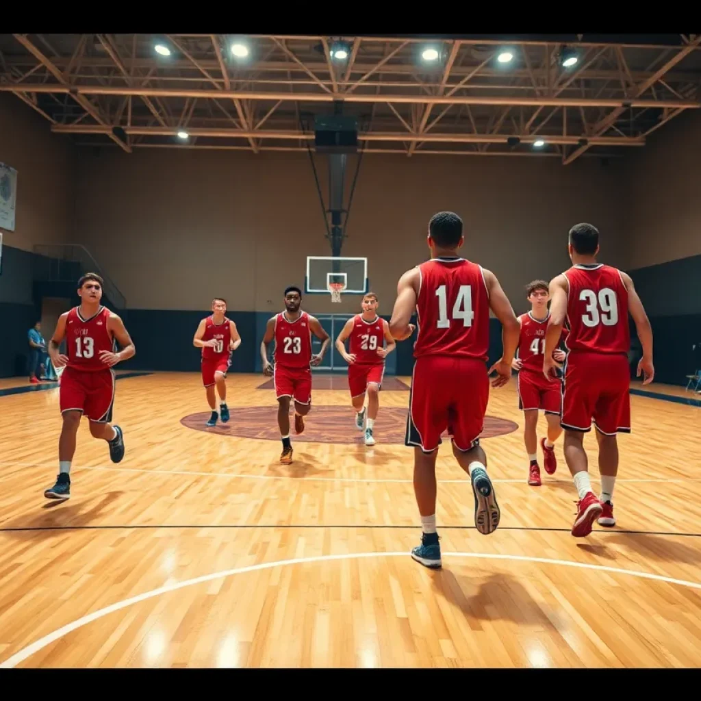 Lakers court illustrating team strategy and transition