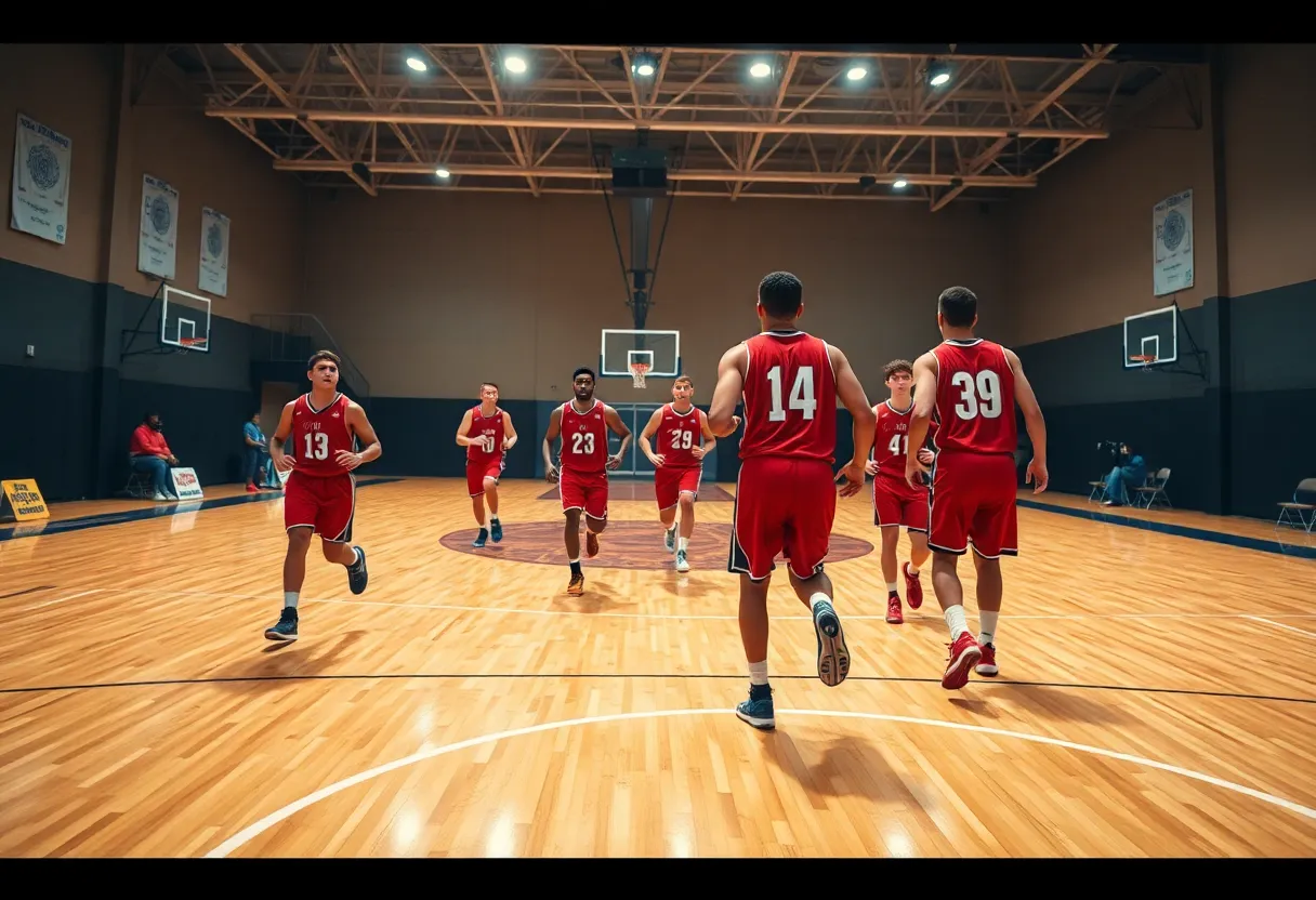 Lakers court illustrating team strategy and transition