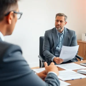 Client consulting with a personal injury lawyer in Los Angeles