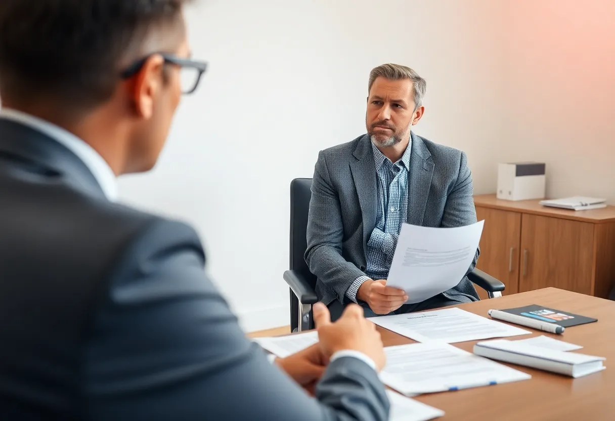 Client consulting with a personal injury lawyer in Los Angeles