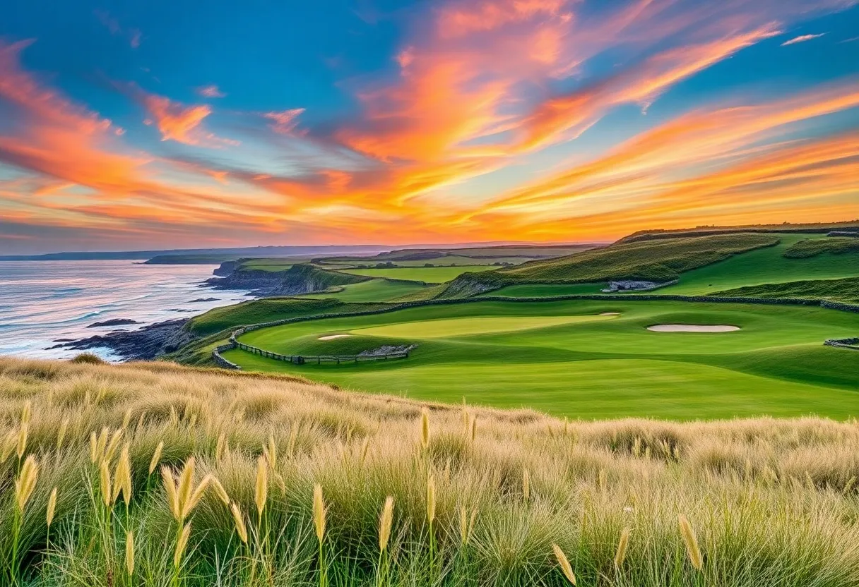 Beautiful golf course in Liverpool with coastal links and lush greens.
