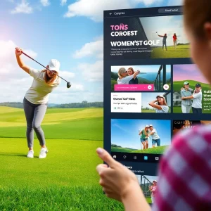 Visual representation of digital content strategy for women's golf
