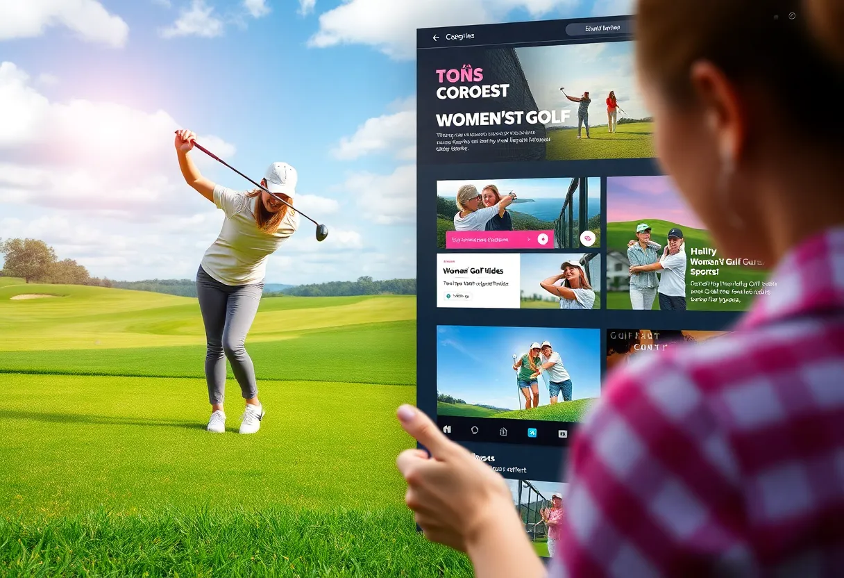 Visual representation of digital content strategy for women's golf
