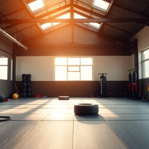 Visual representation of martial arts training environment