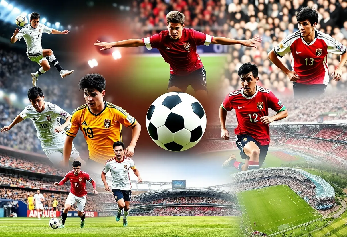 Collage of Major League Soccer players in action