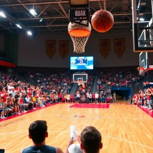 Spectators enjoying NBA Summer League basketball