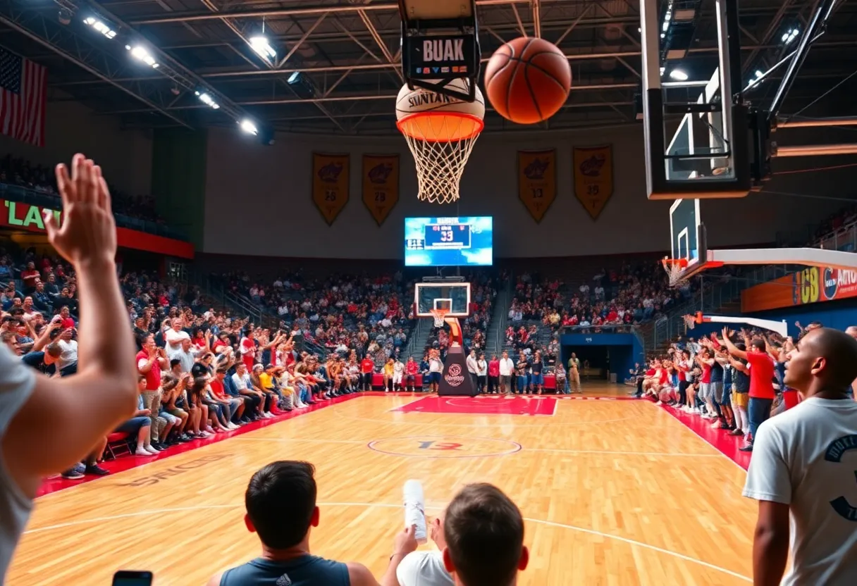 Spectators enjoying NBA Summer League basketball