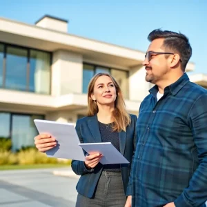 Couple evaluating a property in Los Angeles