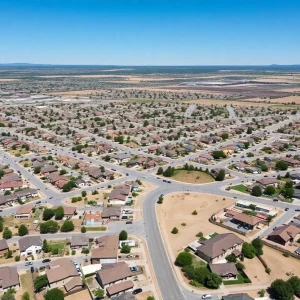 A panoramic view of Pueblo's residential neighborhoods