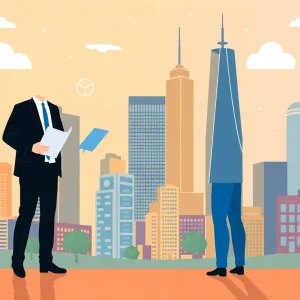 Real estate professionals collaborating in a modern office setting