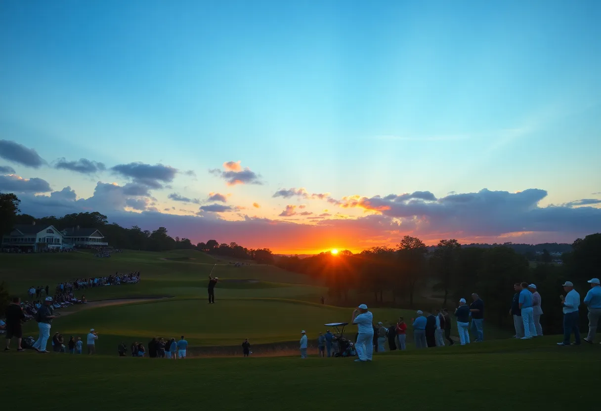 Golf course view during Scottie Scheffler's victory at the British Open.