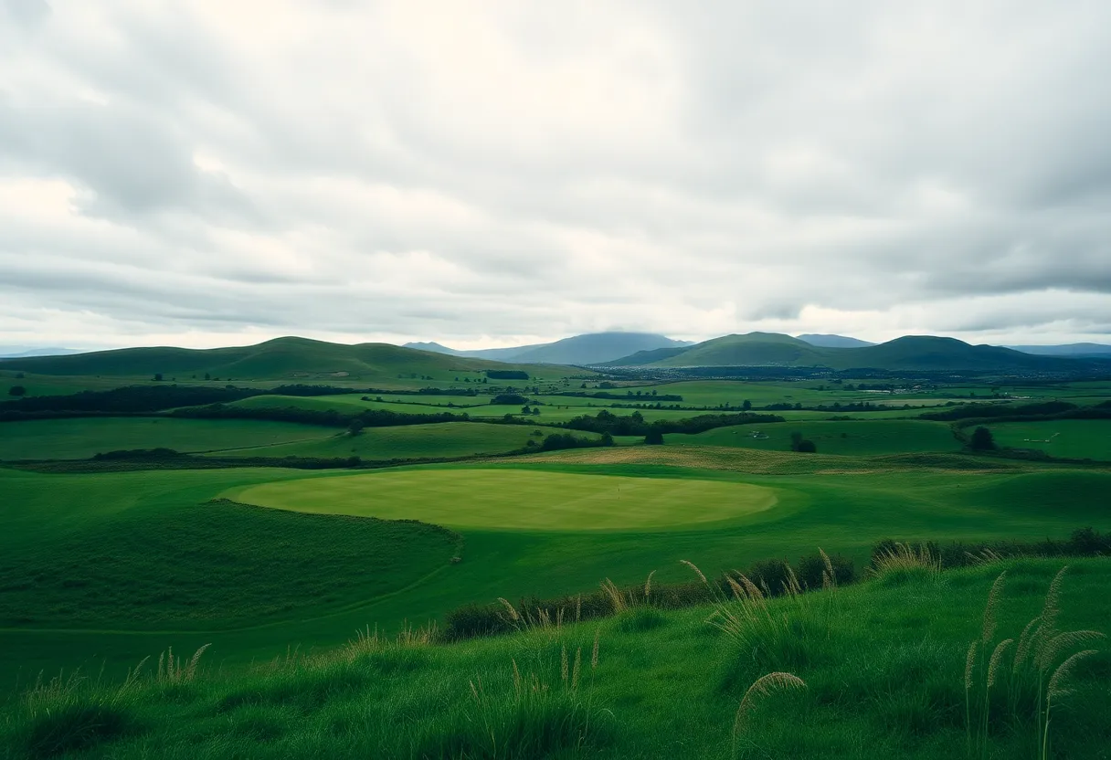 A scenic golf course in Scotland