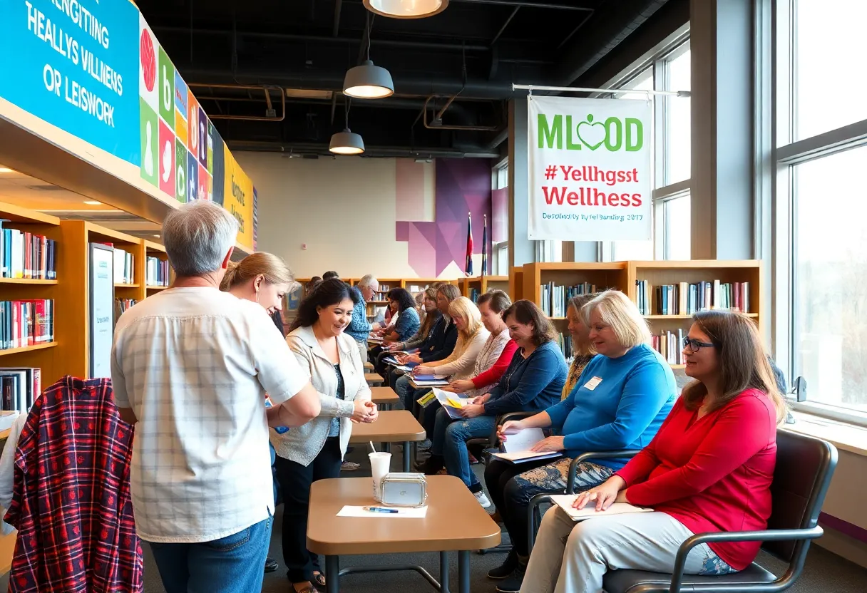 Community members donating blood at the South Pasadena Library