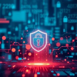 Abstract representation of cybersecurity issues related to online dating apps.