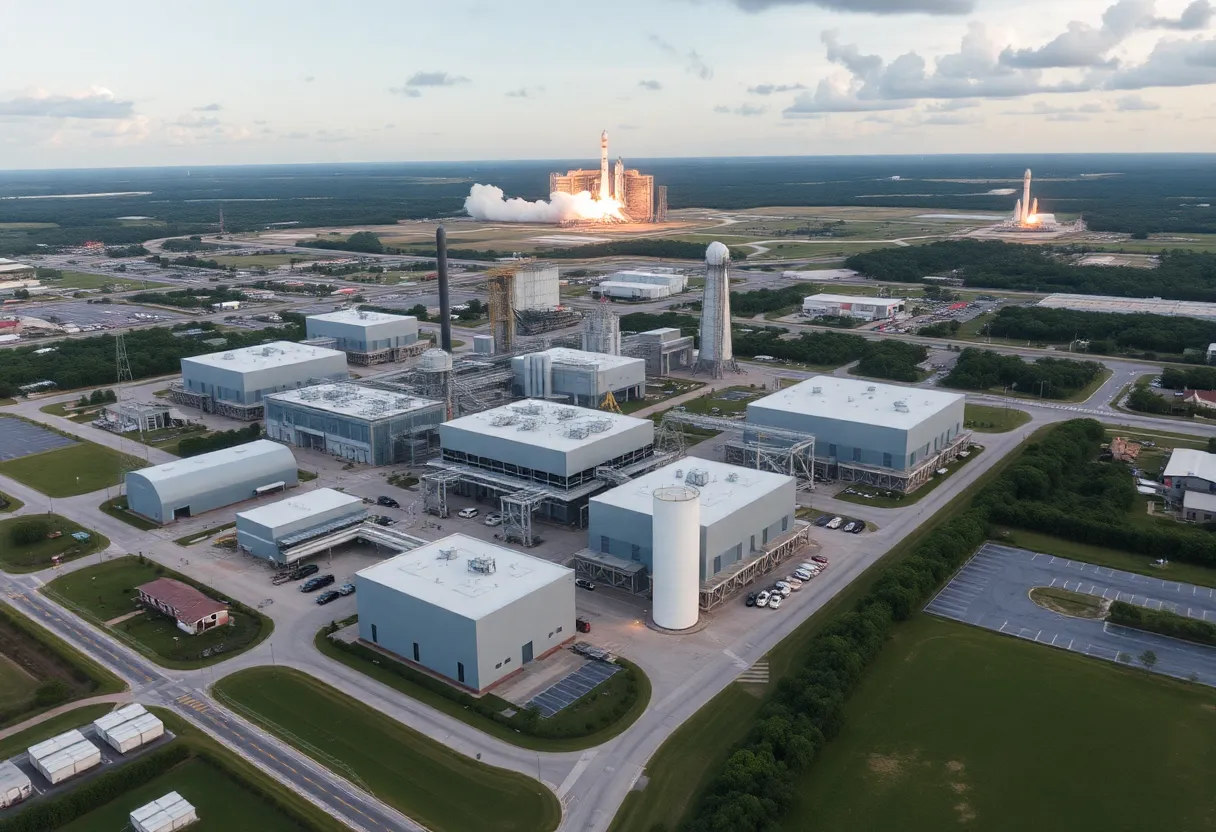 Aerial view of the Titusville Logistics Center on Florida's Space Coast