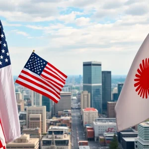 Symbolic representation of trade relations between U.S. and Japan