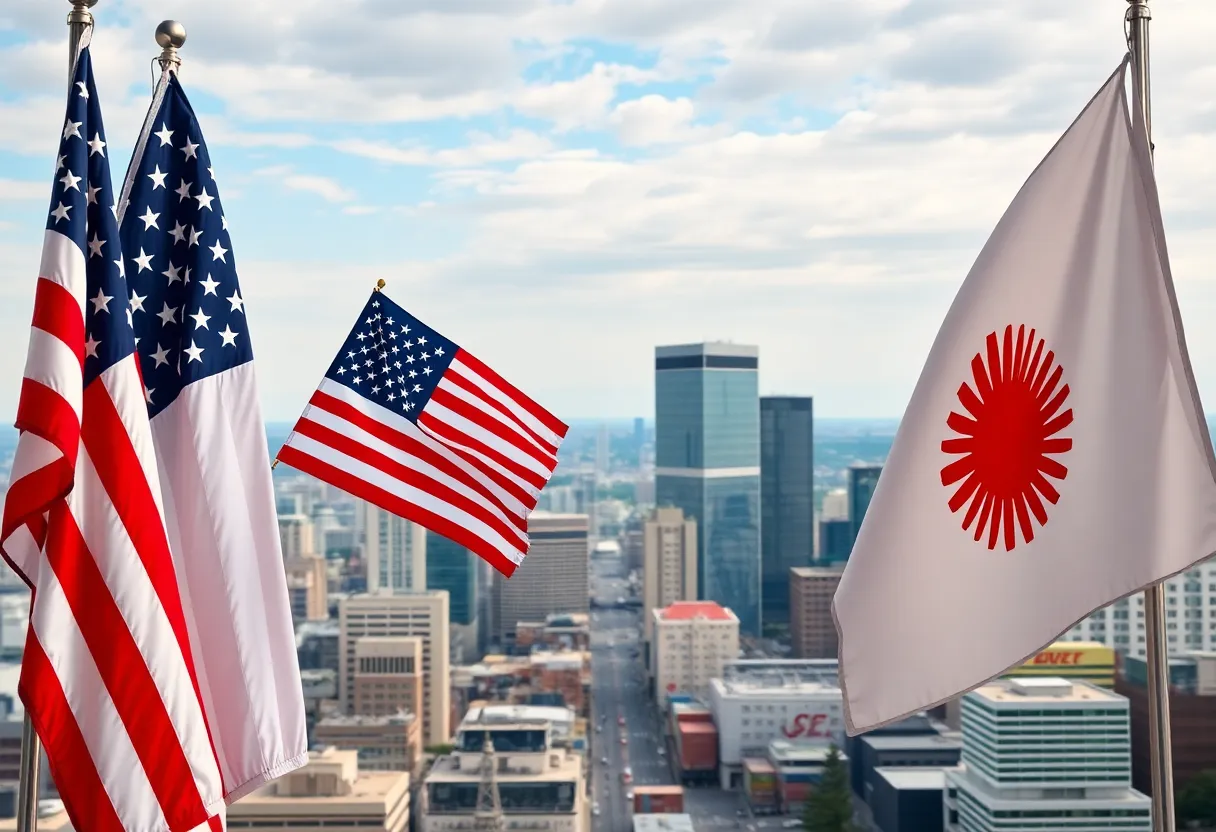 Symbolic representation of trade relations between U.S. and Japan