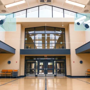Illustration of a school safety program in California