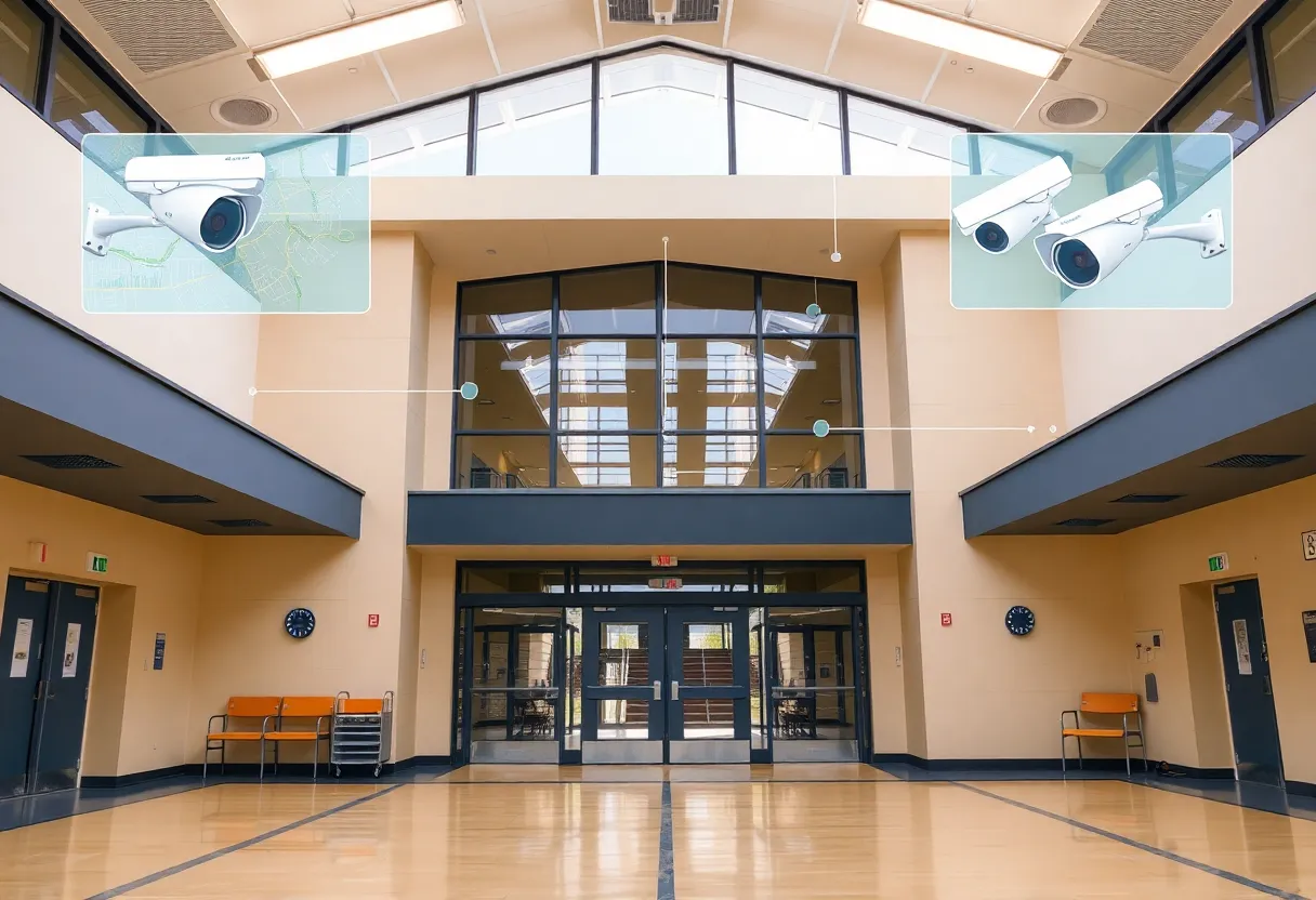 Illustration of a school safety program in California