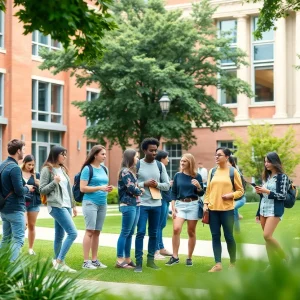 Students discussing public health issues on UCLA campus