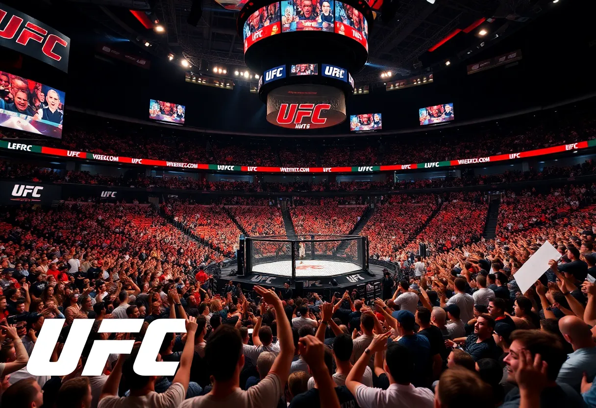 Crowd at UFC 320 in Las Vegas