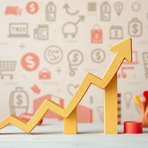 Abstract representation of rising inflation in the U.S.
