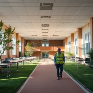 Empty classrooms at USC representing financial challenges