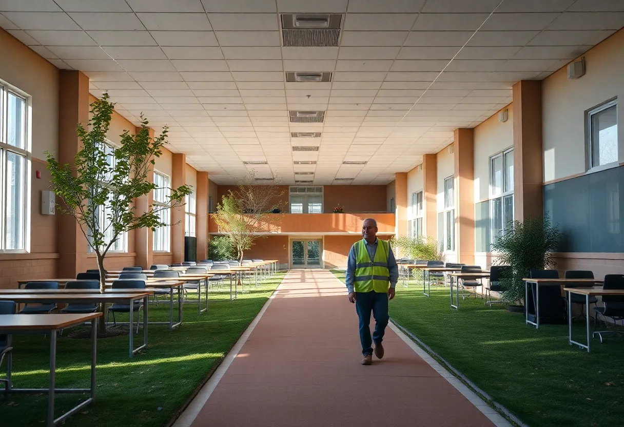 Empty classrooms at USC representing financial challenges
