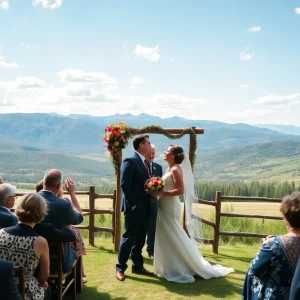 Wedding celebration at Spruce Mountain Ranch