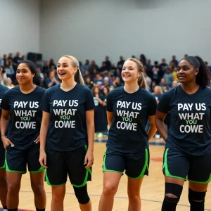 WNBA players advocating for higher salaries during All-Star Game
