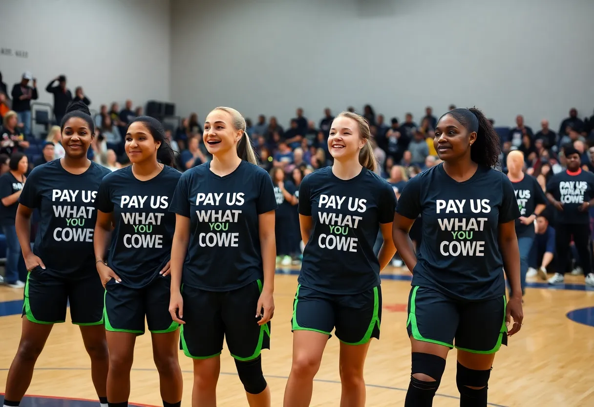 WNBA players advocating for higher salaries during All-Star Game
