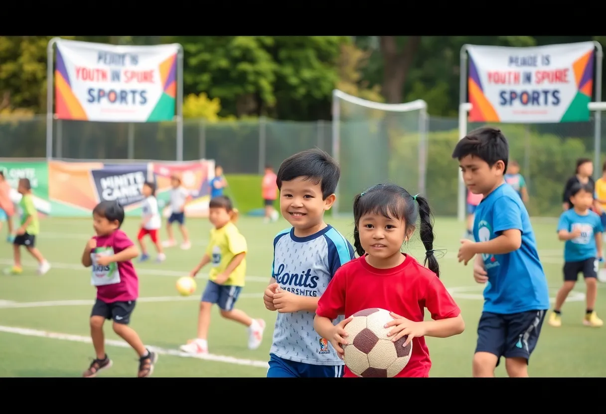 Children participating in sports activities promoting inclusivity.